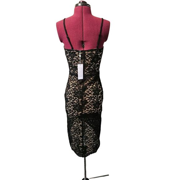 NWT Sage the Label Assymetric Lace Black Dress Size Small - Picture 8 of 13